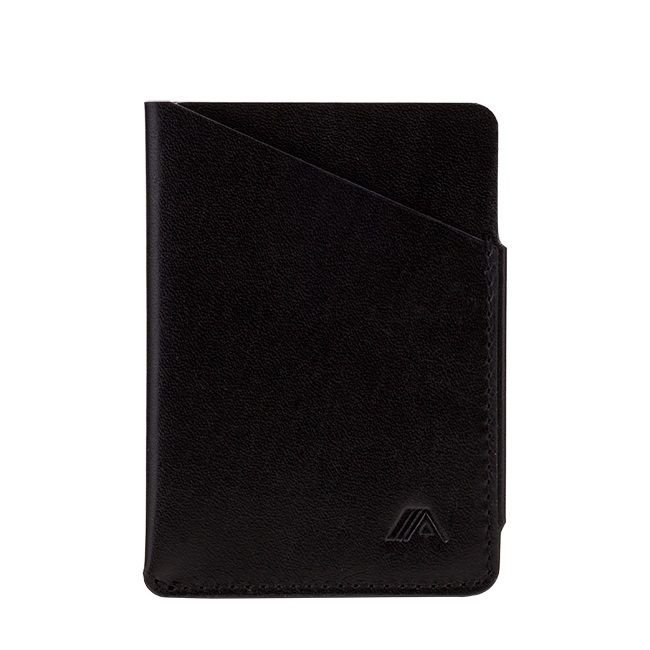 A-SLIM Minimalist Leather Wallet Ninja - Black